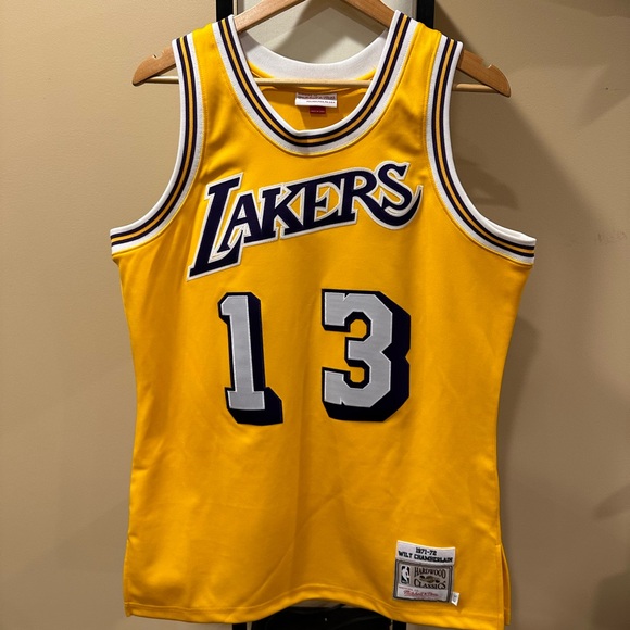 Mitchell & Ness Other - Mitchell & Ness NBA LA Lakers Wilt Chamberlain 1972 Yellow Jersey